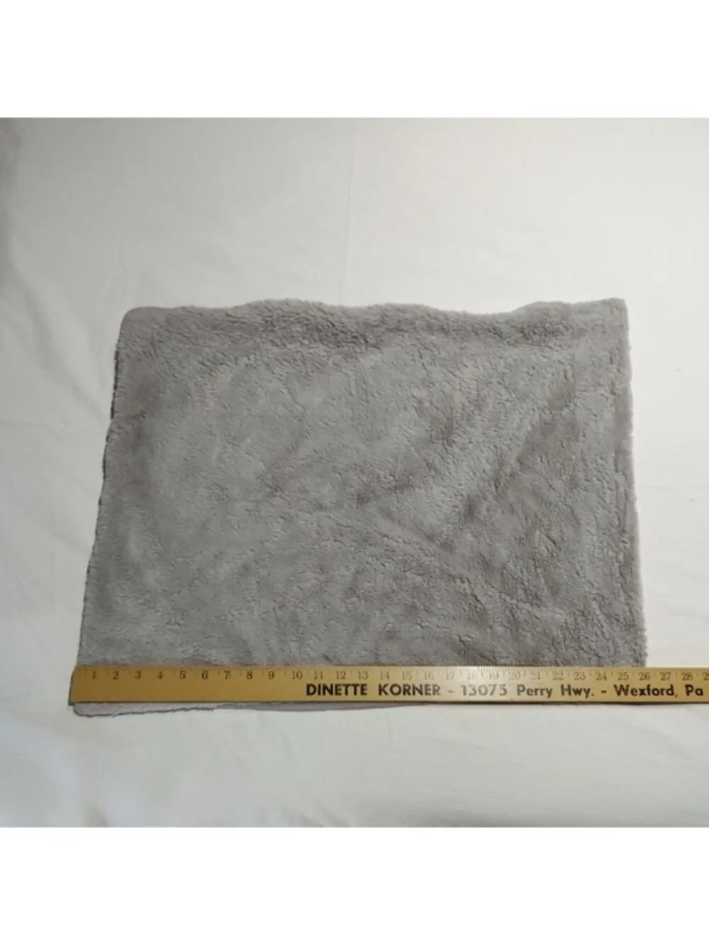Vera Wang Gray Faux Fur Plush Standard Pillow Shams Covers Set of 2